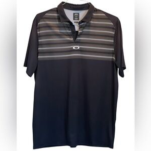 Oakley Hydrolix Polo Shirt Adult Black Short Sleeve Size L